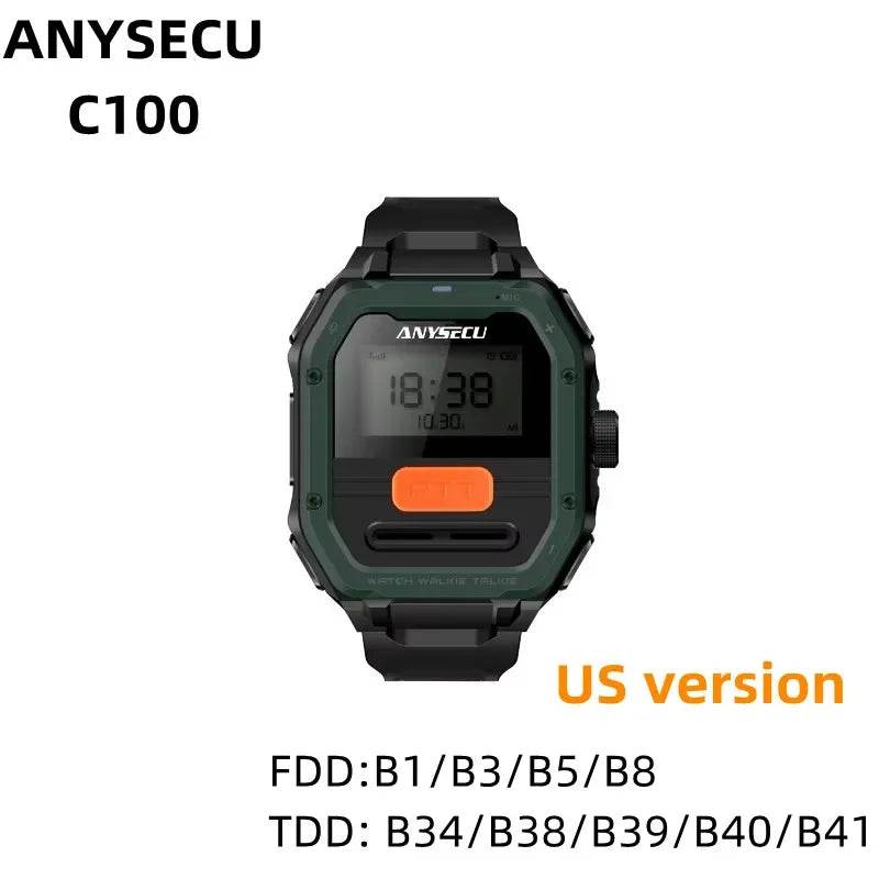 New Anysecu Radio C100 Global PTT Watch Radio Unlimited Talk - ToylandEU