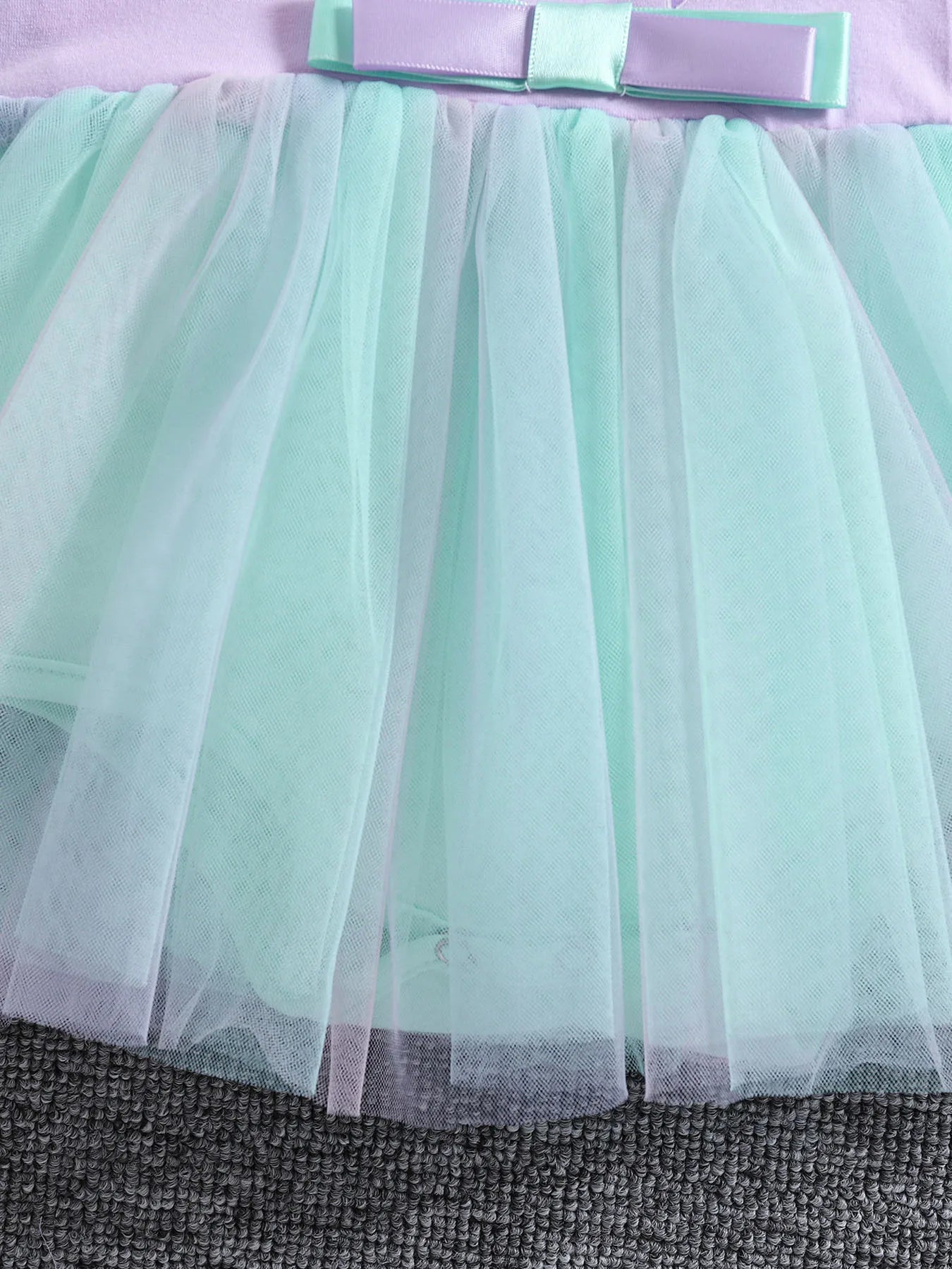 New Baby Girls Dress Set Mermaid Gradient Tutu Skirt With Bow For Toddlers 1 To 2 Years Crawling Suit - ToylandEU