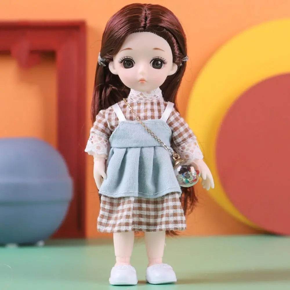 New Birthday Gift 1/12 BJD Doll Toys 16cm 13 Movable Joints - ToylandEU