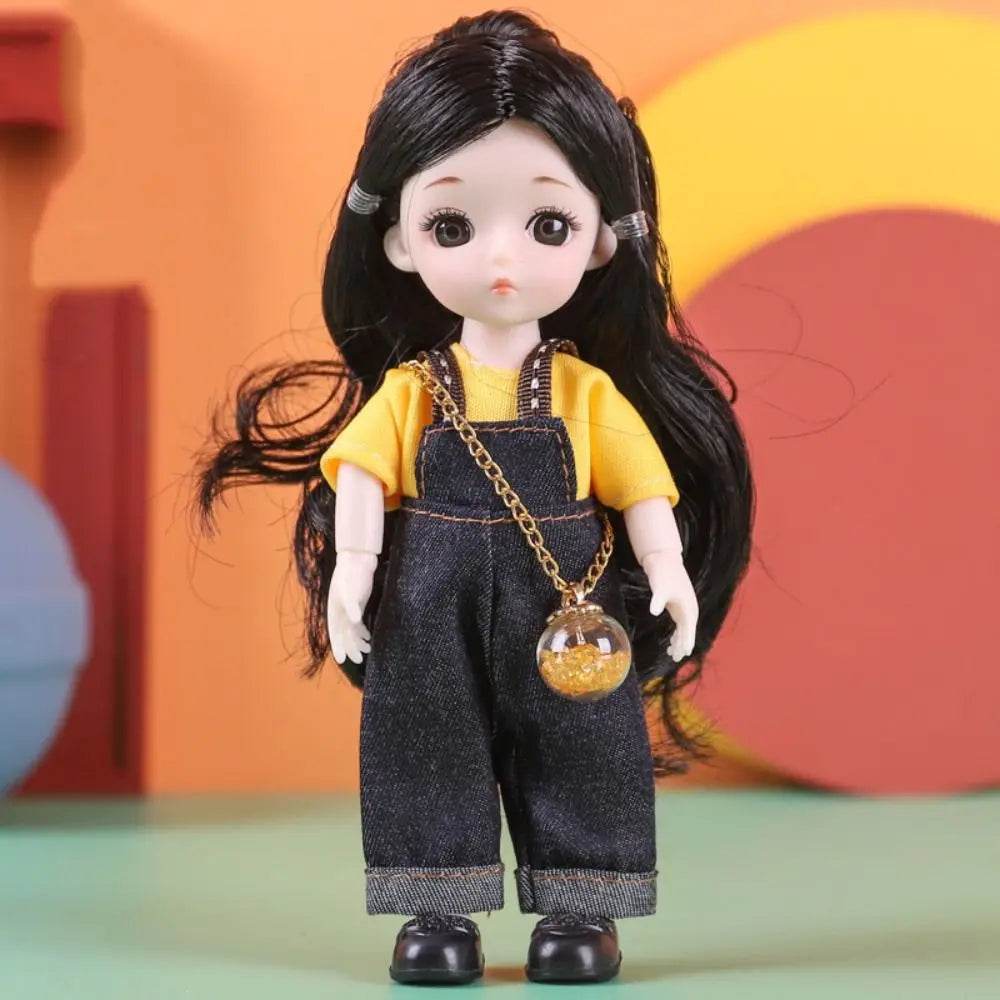 New Birthday Gift 1/12 BJD Doll Toys 16cm 13 Movable Joints - ToylandEU