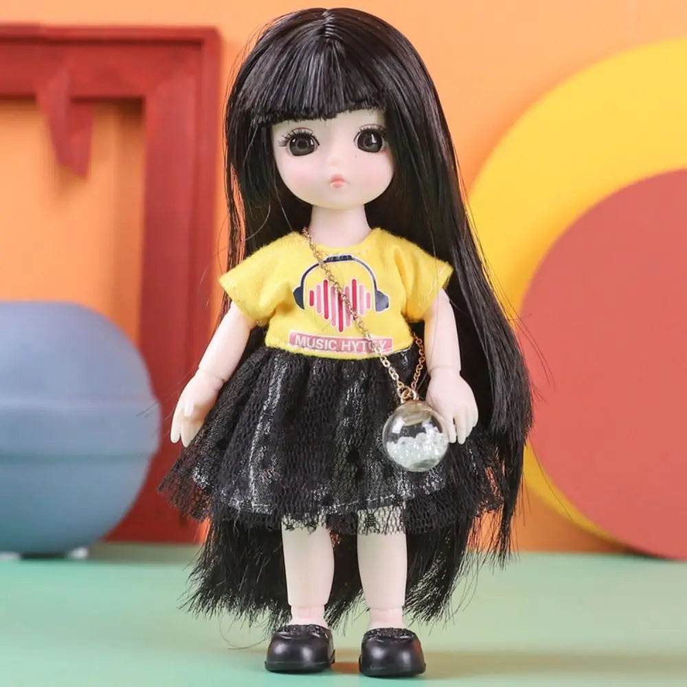 New Birthday Gift 1/12 BJD Doll Toys 16cm 13 Movable Joints - ToylandEU