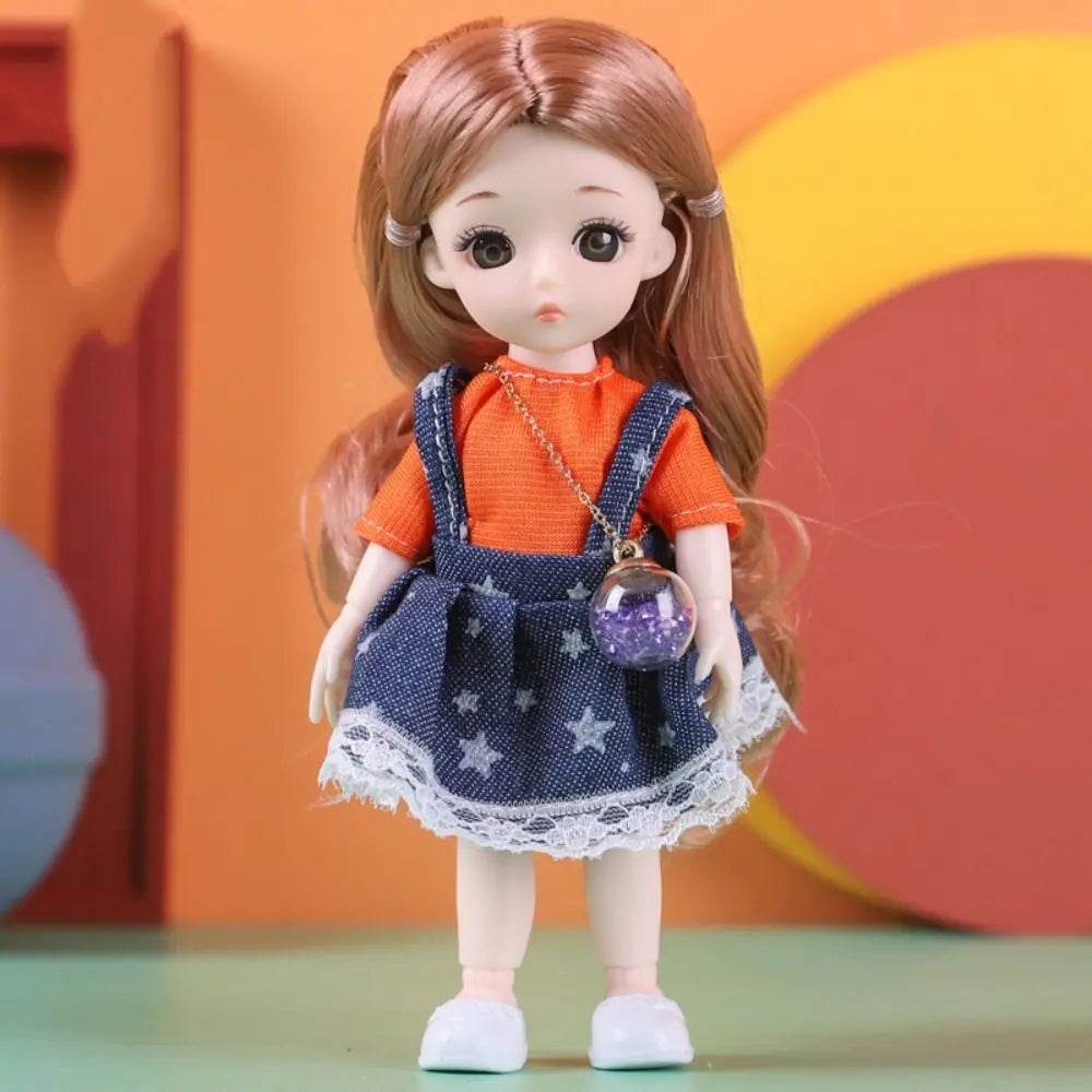 New Birthday Gift 1/12 BJD Doll Toys 16cm 13 Movable Joints - ToylandEU