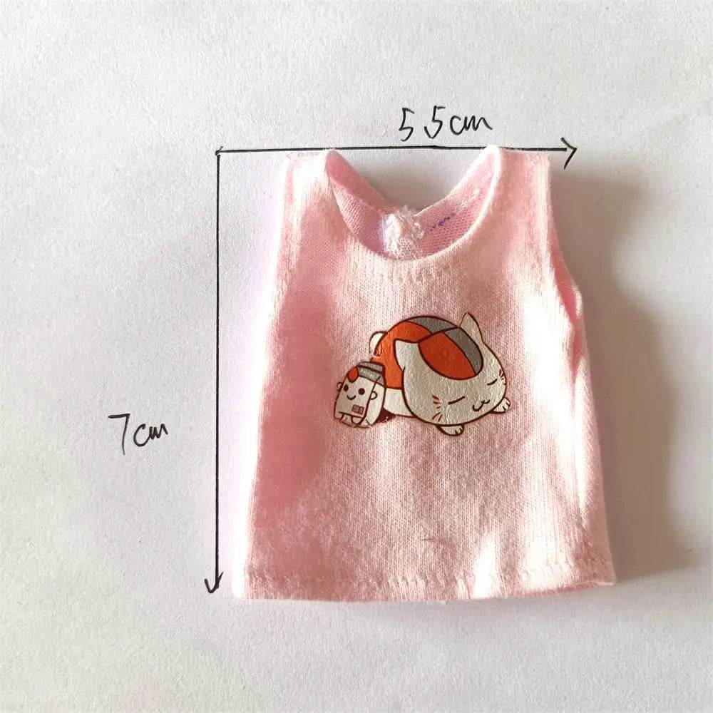 New Blyth Clothes T-Shirt Vest Cute Cat Print for Dolls - ToylandEU