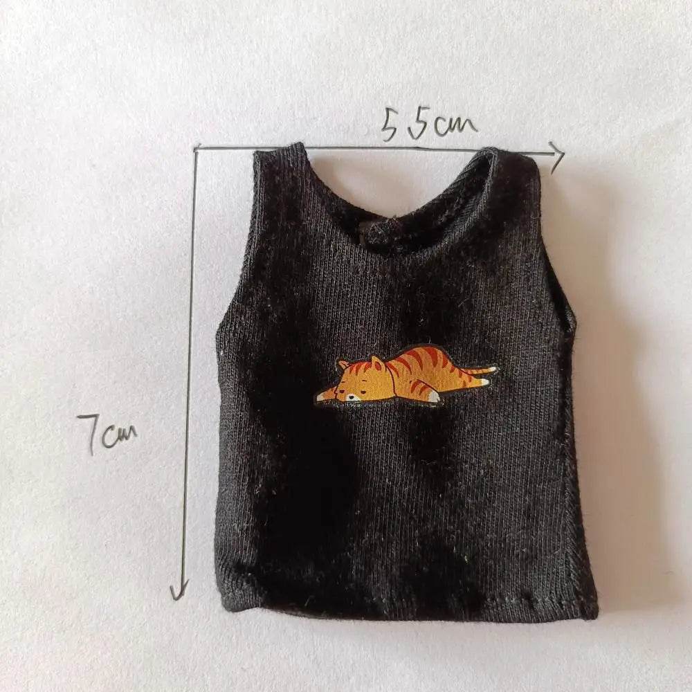 New Blyth Clothes T-Shirt Vest Cute Cat Print for Dolls - ToylandEU