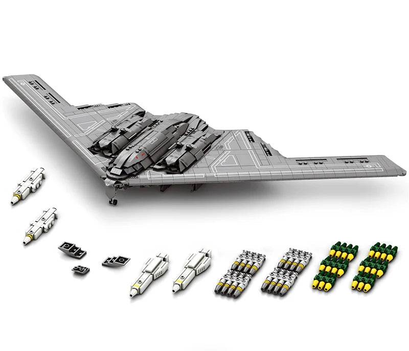 New Building Block Set Stealth Bomber With Missiles For Kids - ToylandEU