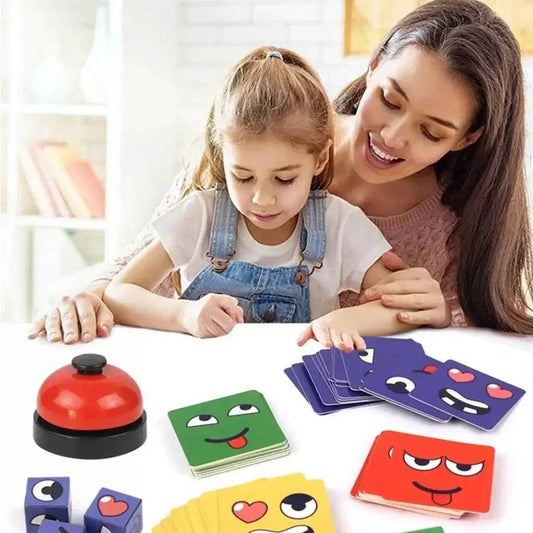  New Children's Facial Expression Changing Puzzle Blocks Montessori Tabletop Game for Ages 3 to 12 -  ToylandEU™