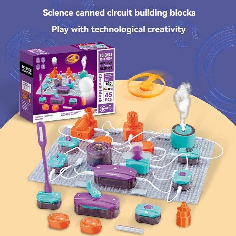 New DIY Science Experiment Electronic Building Blocks Children's Circuit Physics Toys to Exercise Thinking Ability - ToylandEU