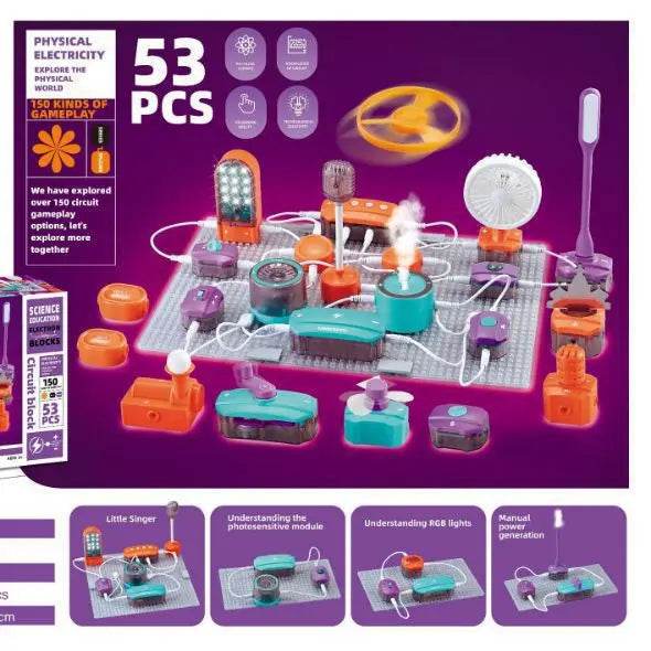 New DIY Science Experiment Electronic Building Blocks Children's Circuit Physics Toys to Exercise Thinking Ability - ToylandEU