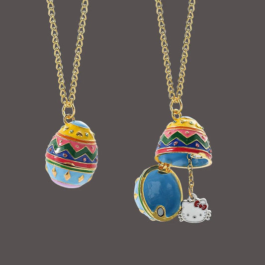 New Design Sanrios Hello Kitty Easter Egg Pendant Necklace - ToylandEU