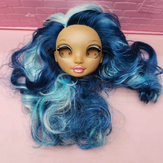 New Doll Head 29cm Rainbow Eyeless For DIY Dress Up - ToylandEU