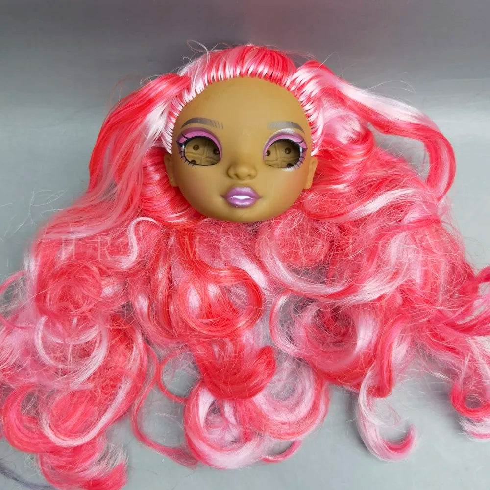 New Doll Head 29cm Rainbow Eyeless For DIY Dress Up - ToylandEU