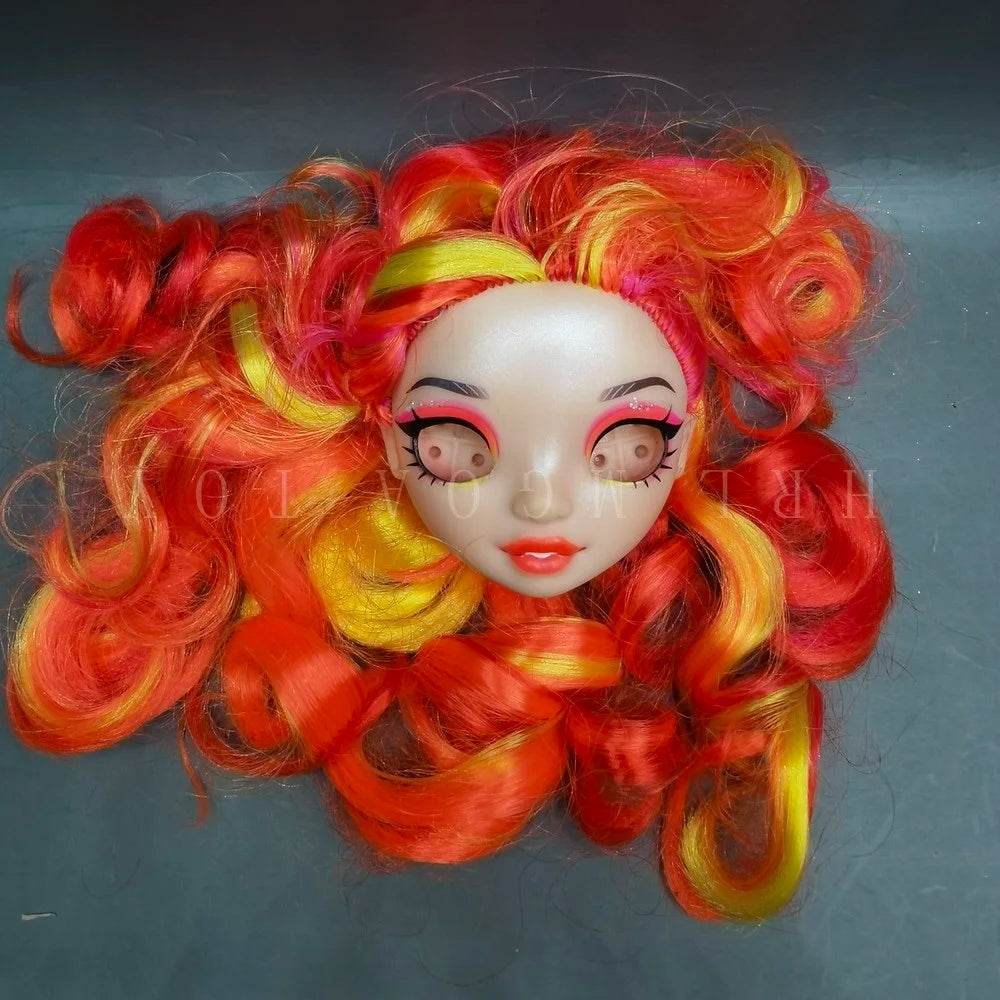 New Doll Head 29cm Rainbow Eyeless For DIY Dress Up - ToylandEU