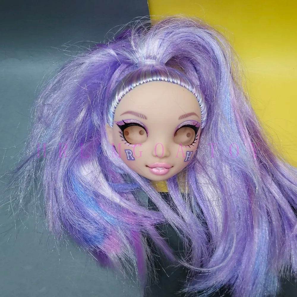 New Doll Head 29cm Rainbow Eyeless For DIY Dress Up - ToylandEU