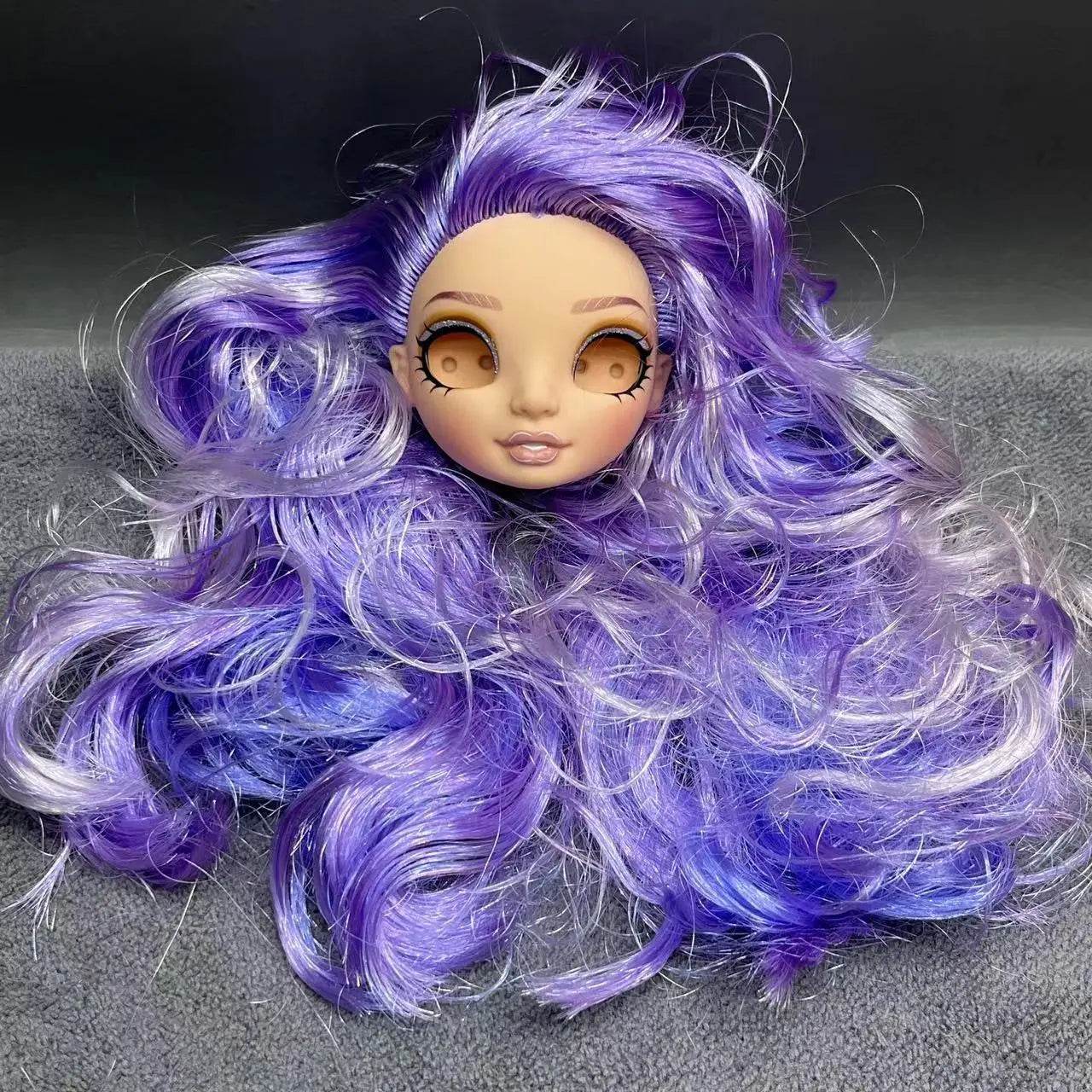 New Doll Head 29cm Rainbow Eyeless For DIY Dress Up - ToylandEU