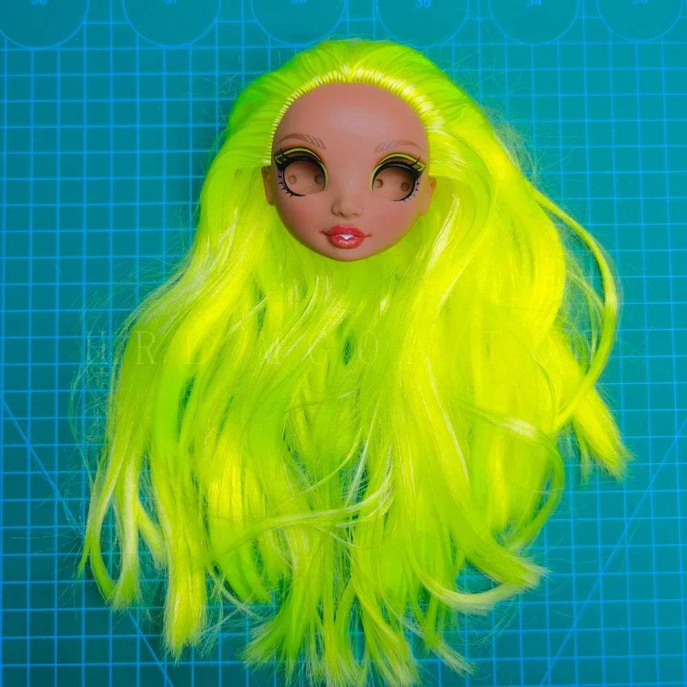New Doll Head 29cm Rainbow Eyeless For DIY Dress Up - ToylandEU
