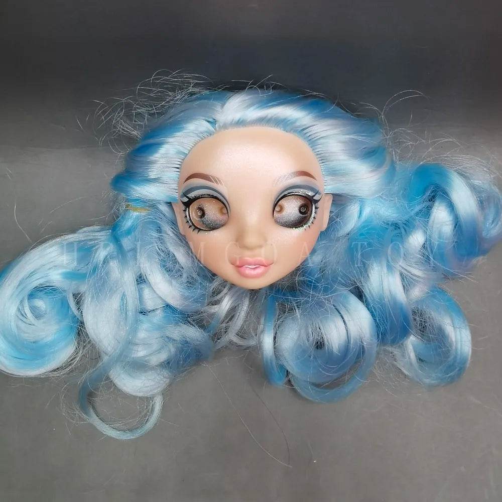 New Doll Head 29cm Rainbow Eyeless For DIY Dress Up - ToylandEU