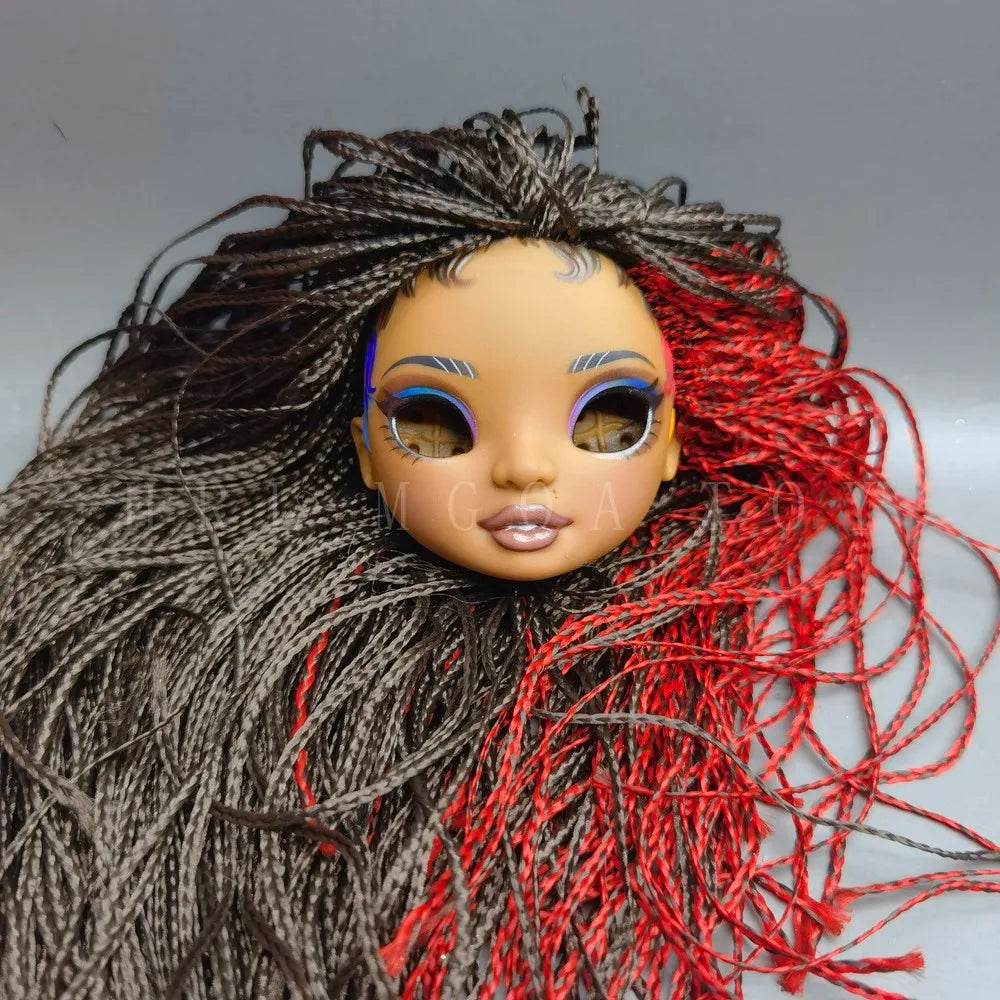 New Doll Head 29cm Rainbow Eyeless For DIY Dress Up - ToylandEU