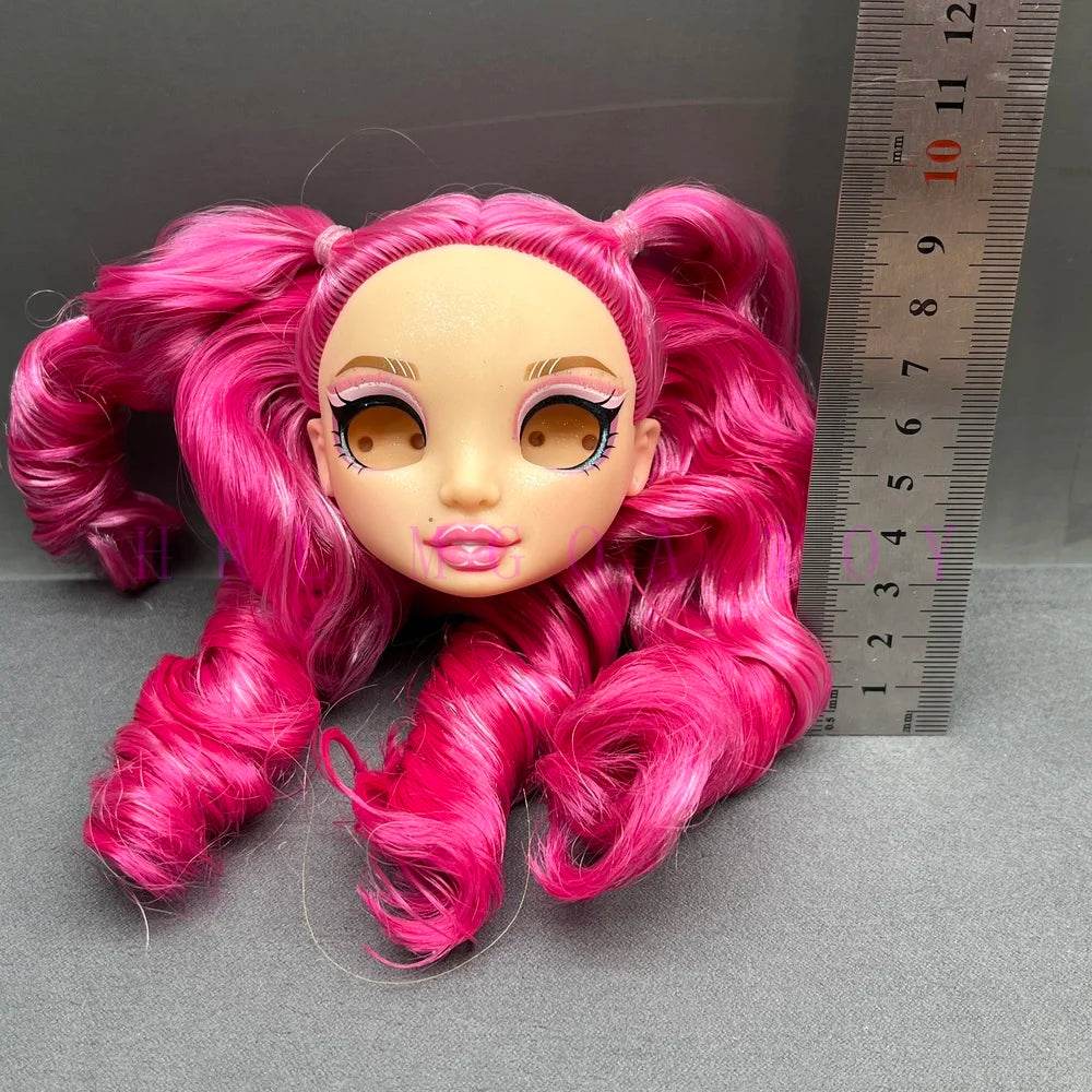 New Doll Head 29cm Rainbow Eyeless For DIY Dress Up - ToylandEU