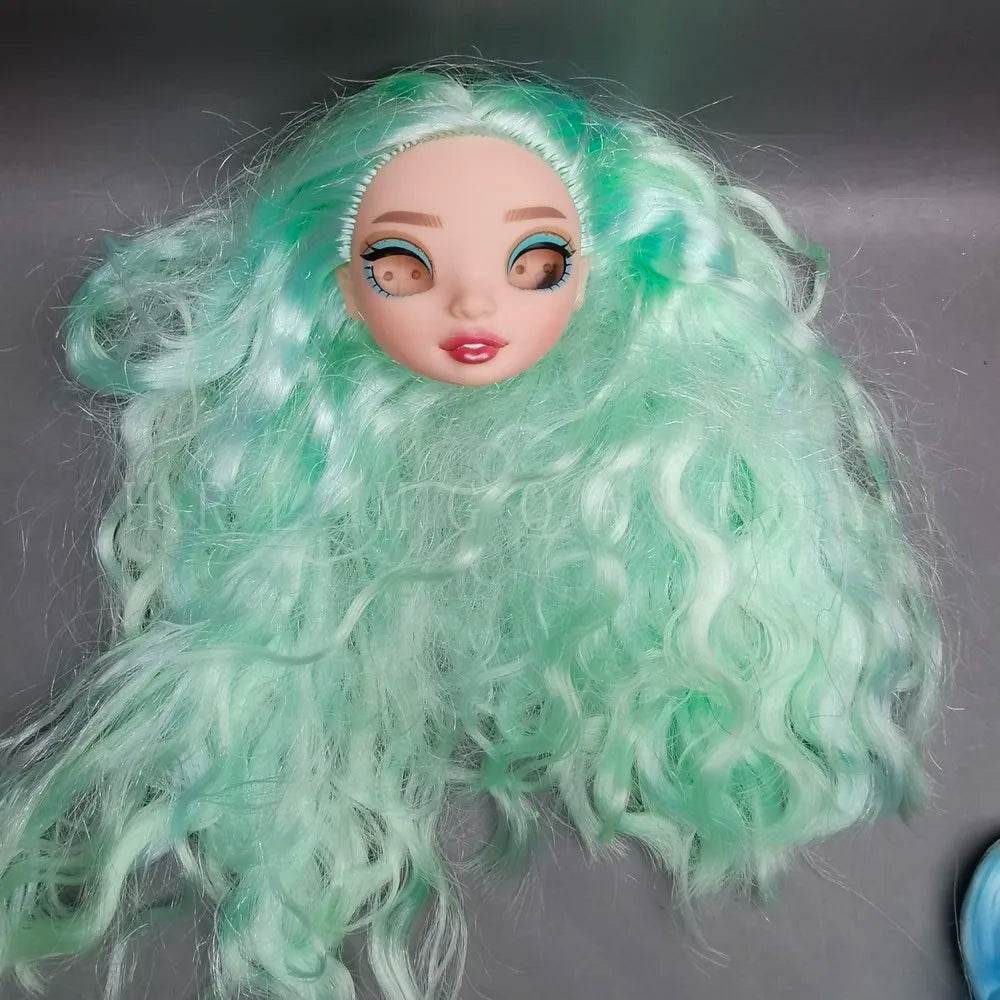 New Doll Head 29cm Rainbow Eyeless For DIY Dress Up - ToylandEU