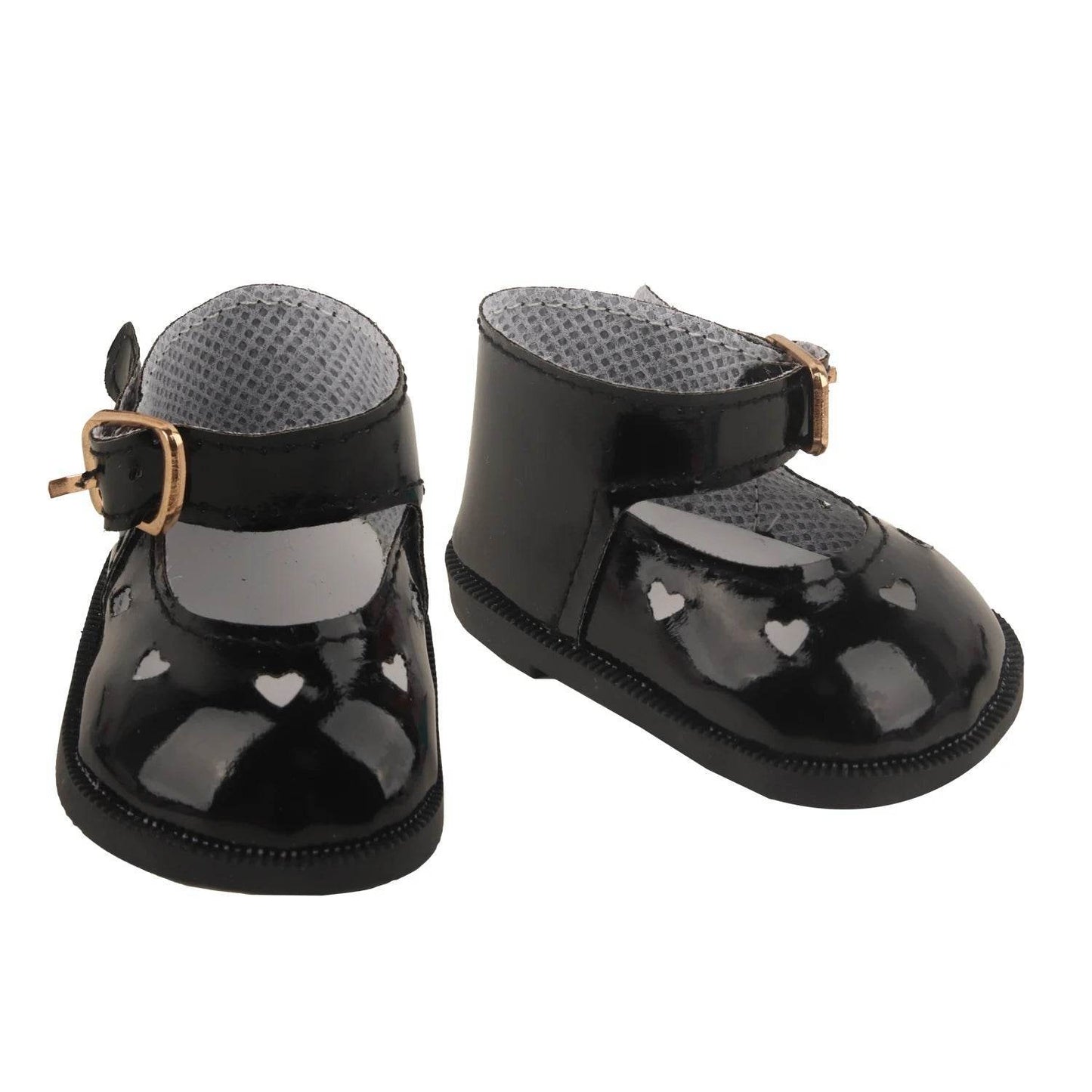 New Doll Shoes Cute PU Leather Heart Cutout Design 7cm Size For 18 Inch American Dolls - ToylandEU