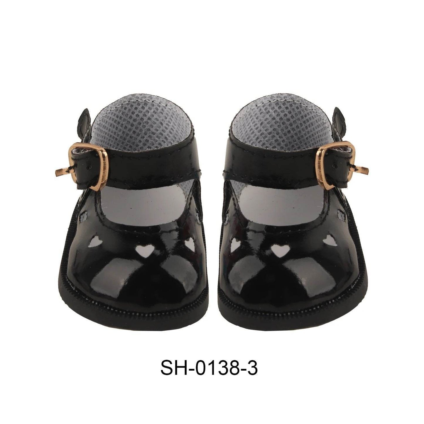 New Doll Shoes Cute PU Leather Heart Cutout Design 7cm Size For 18 Inch American Dolls - ToylandEU