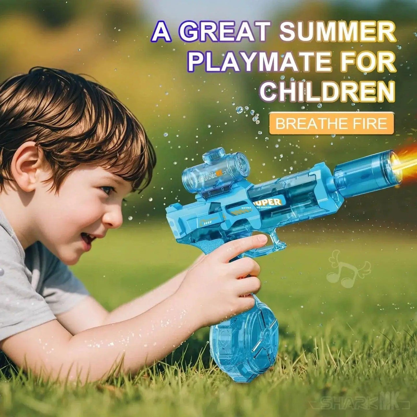  New Electric Water Gun With Light Sprays Flame Effect -  ToylandEU™