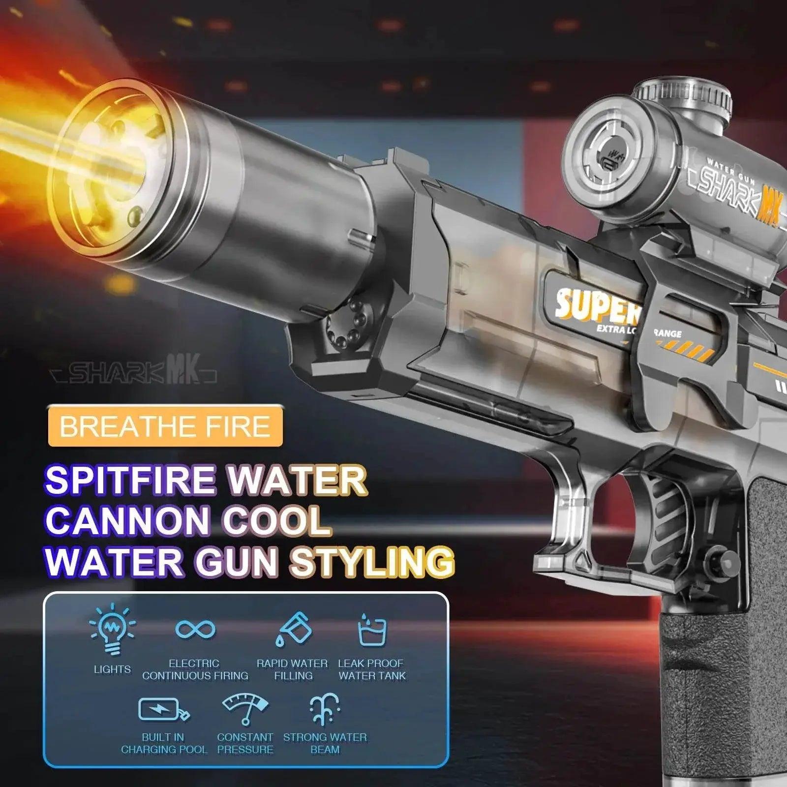  New Electric Water Gun With Light Sprays Flame Effect -  ToylandEU™