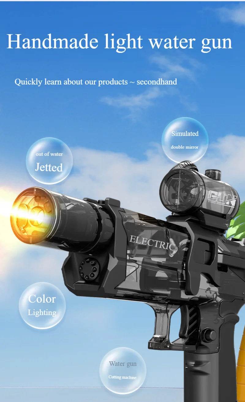 New Electric Water Gun With Light Sprays High-Pressure Toys - ToylandEU