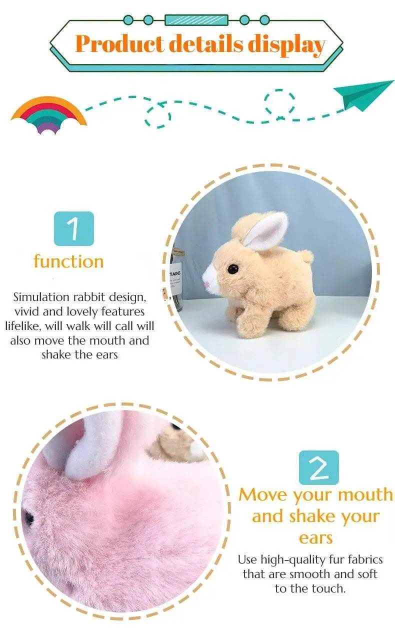 New Electronic Plush Rabbit Toy Robot Animal For Kids - ToylandEU