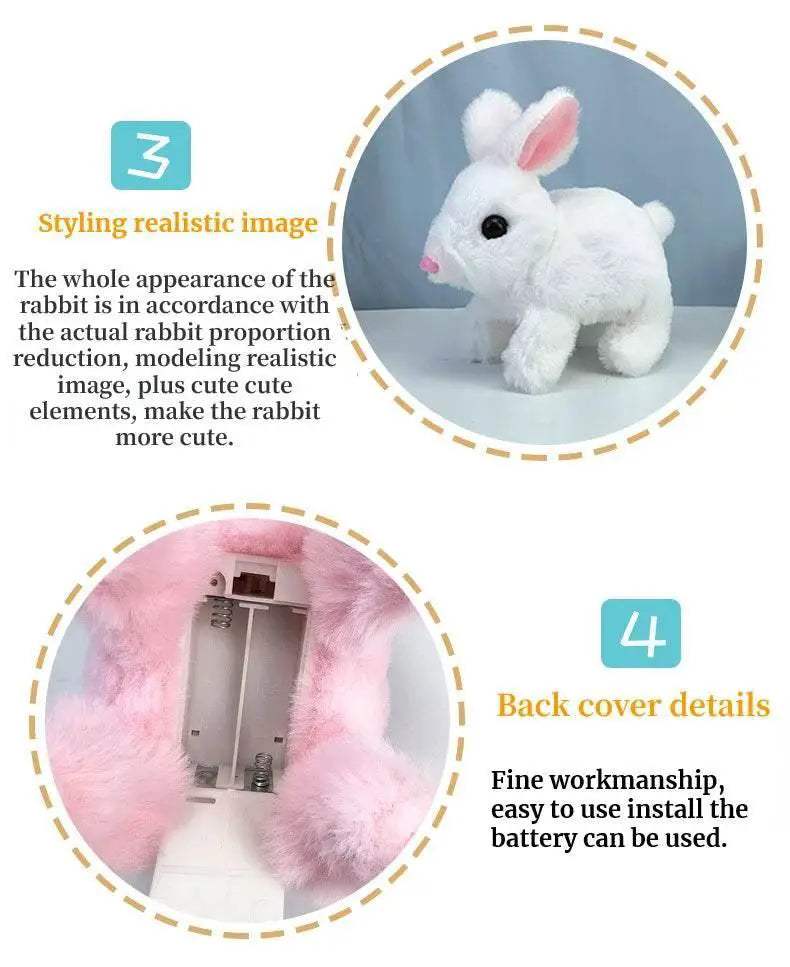 New Electronic Plush Rabbit Toy Robot Animal For Kids - ToylandEU