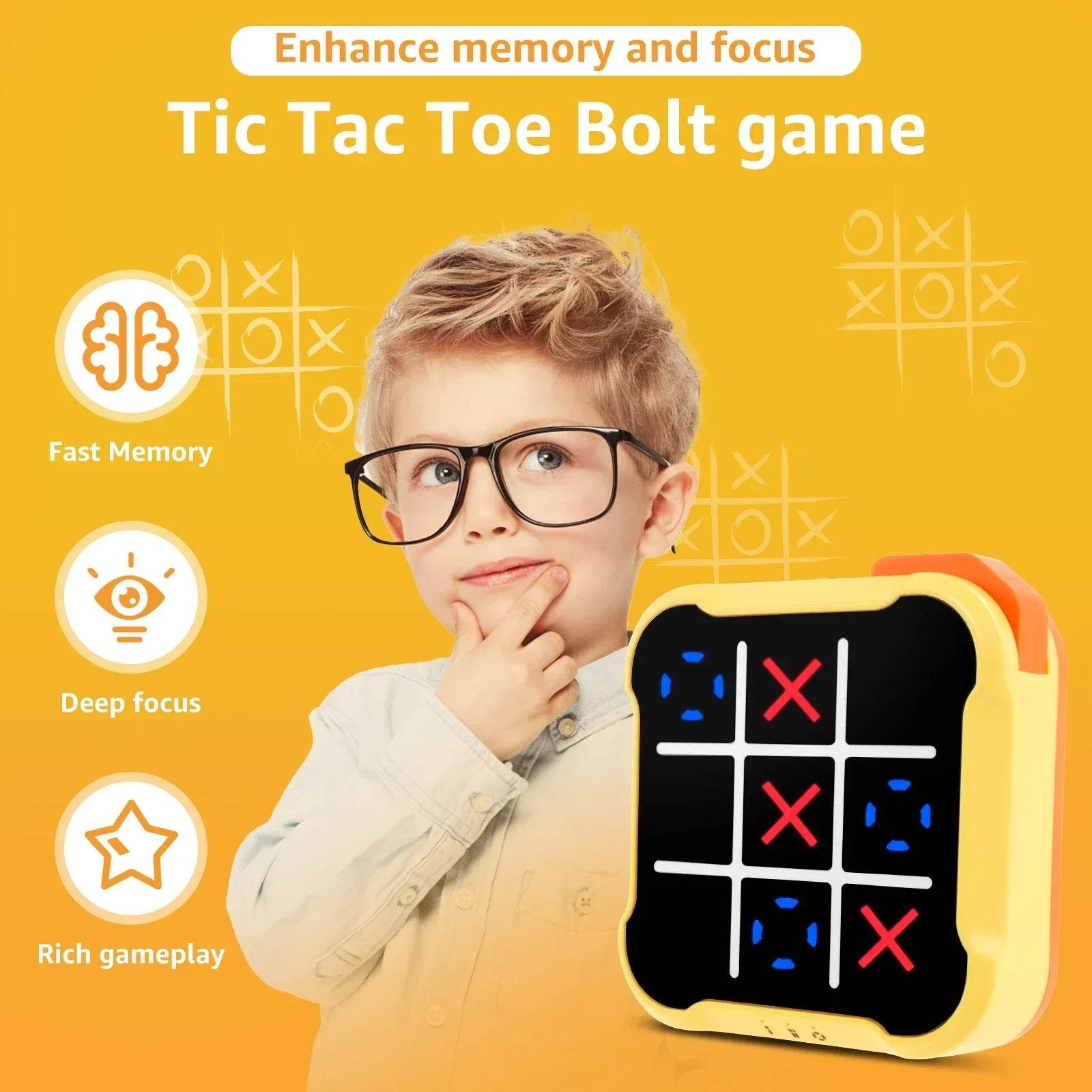 New Electronic TIC-TAC-TOE Bolt Chess Game for Kids Gifts - ToylandEU