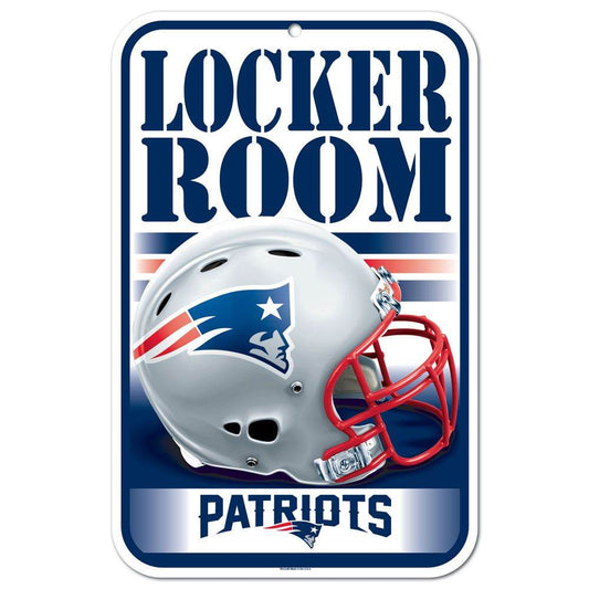 New England Patriots 11x17 Plastic Locker Room Official Sign - ToylandEU