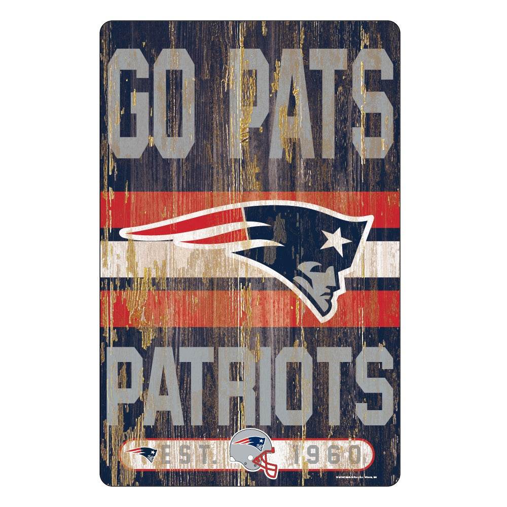 New England Patriots 11x17 Wooden Sign Slogan Design - ToylandEU