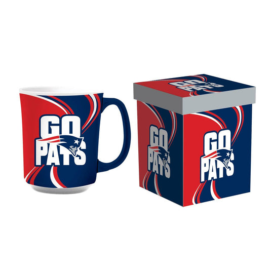 Керамична чаша за кафе New England Patriots 14oz с подаръчна кутия - ToylandEU