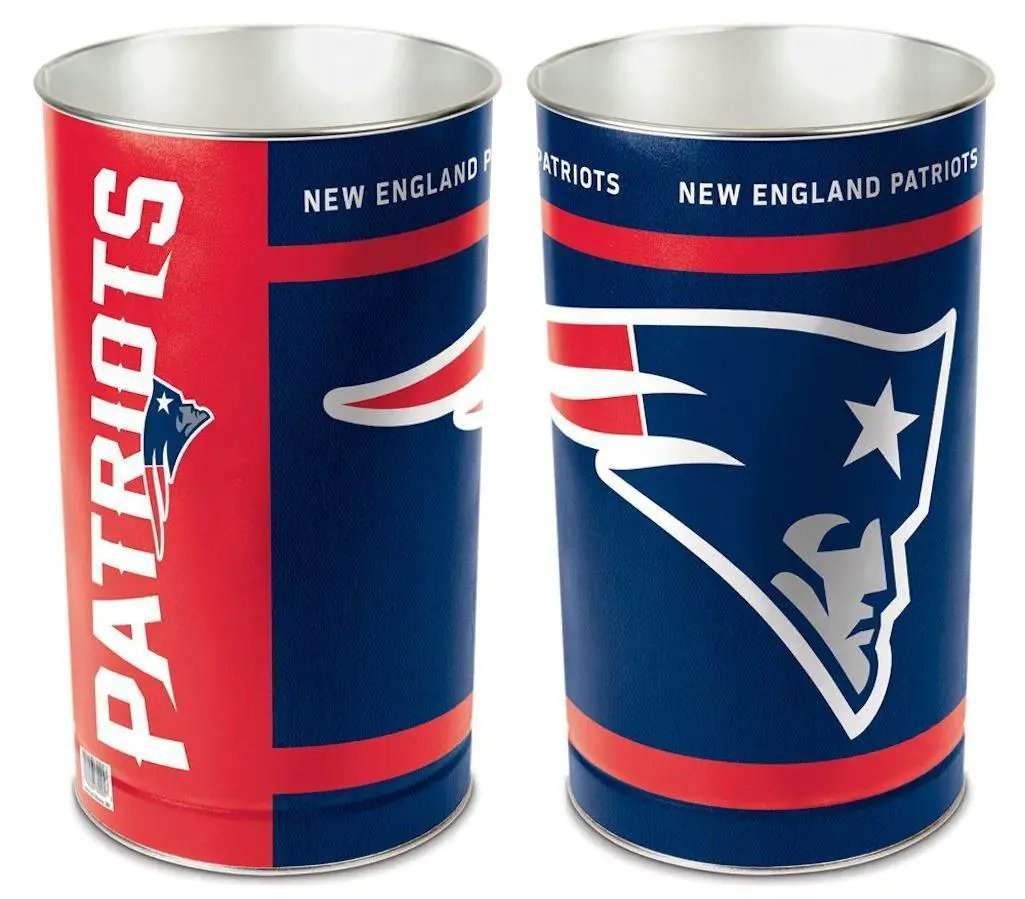  New England Patriots 15 Inch Metal Wastebasket With Logo -  ToylandEU™