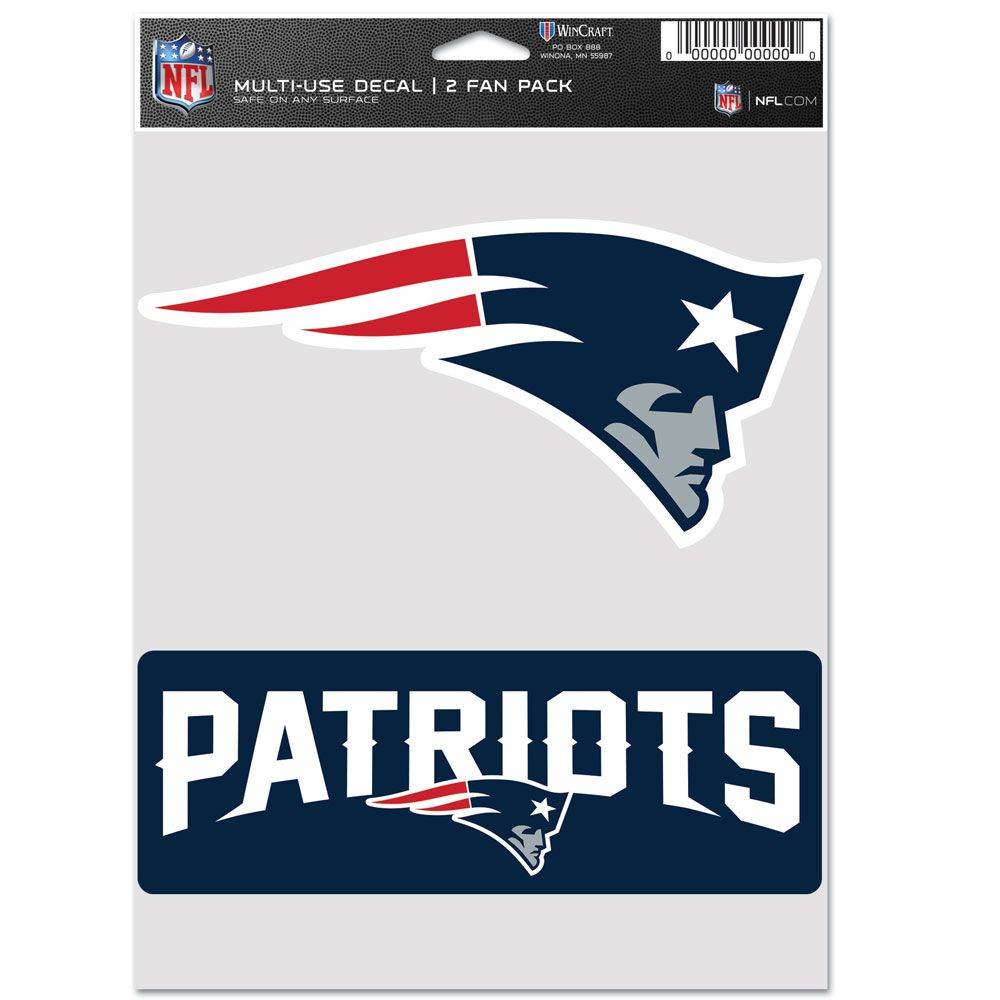 New England Patriots 2 Pack Fan Decals Set For Any Surface - ToylandEU