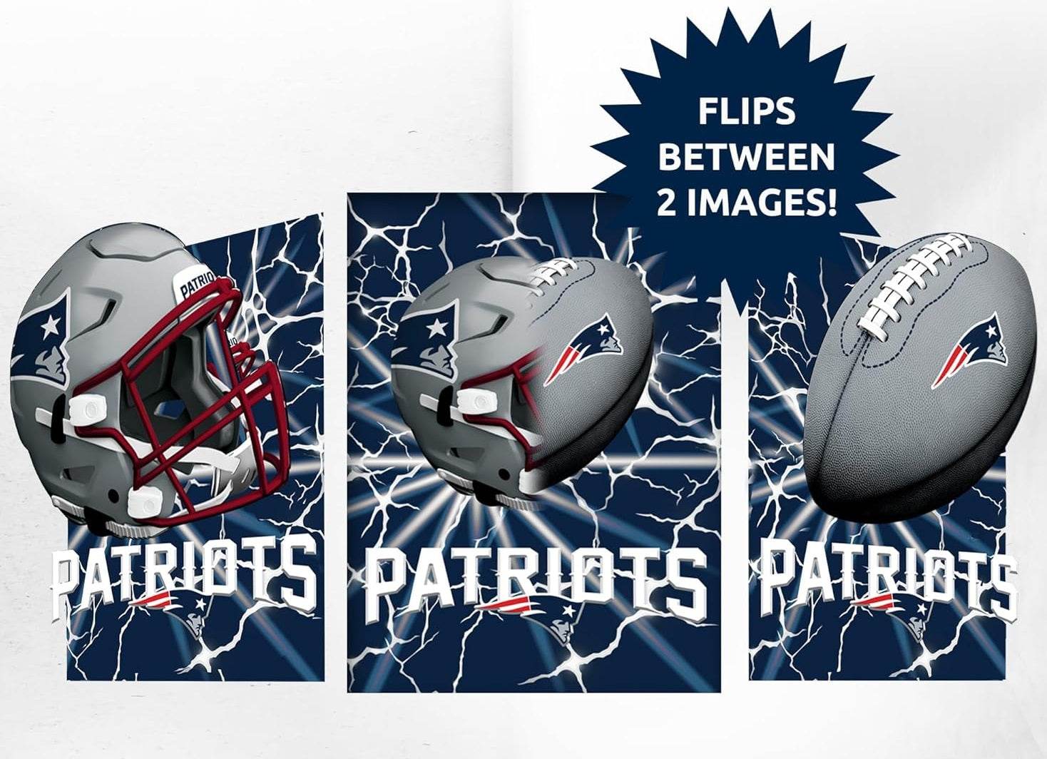 New England Patriots 3D Lenticular Art Print 12x16 Flip - ToylandEU