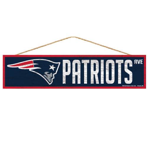 New England Patriots 4x17 Wood Sign With Team Logo - ToylandEU