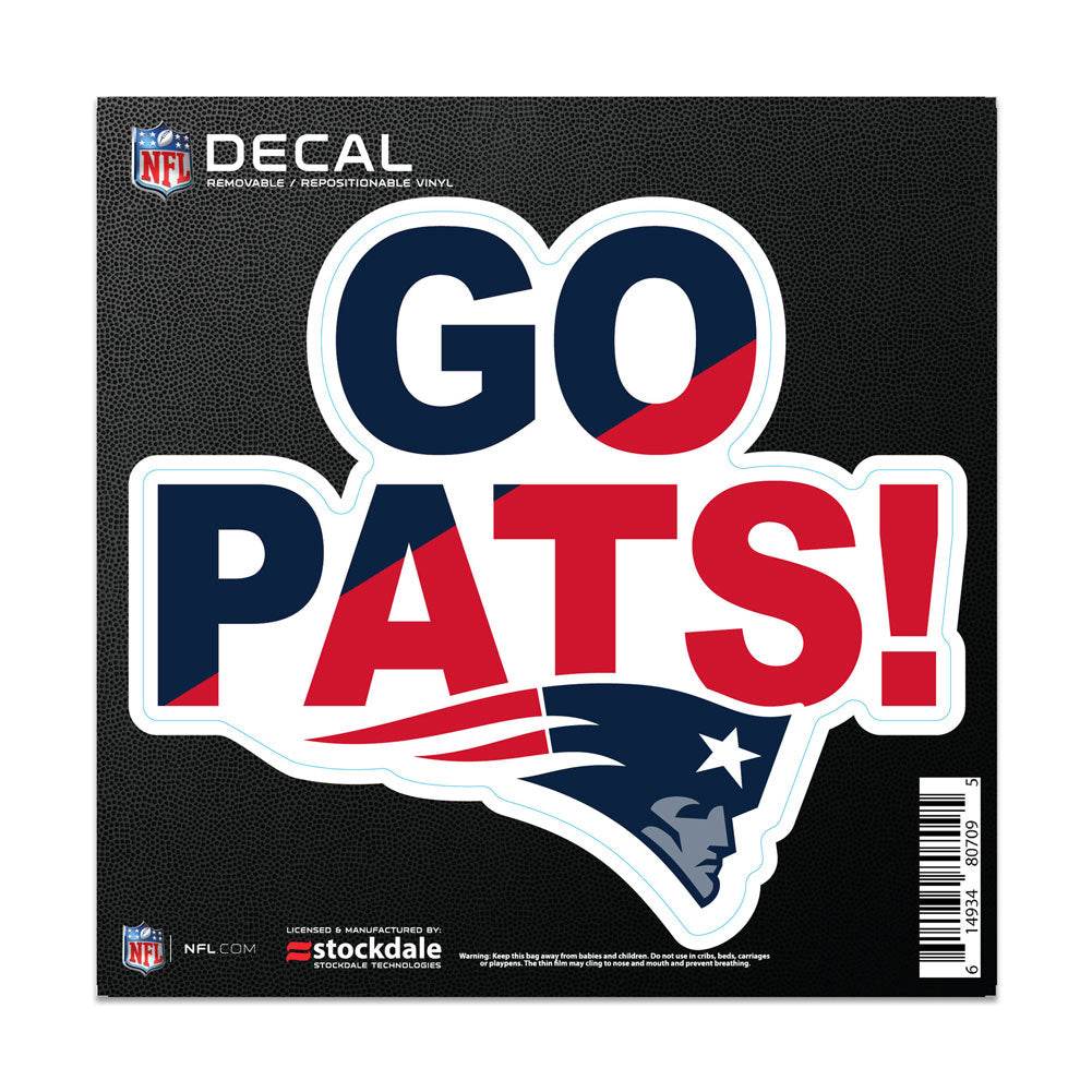 New England Patriots 6x6 All Surface Vinyl Decal Sticker - ToylandEU