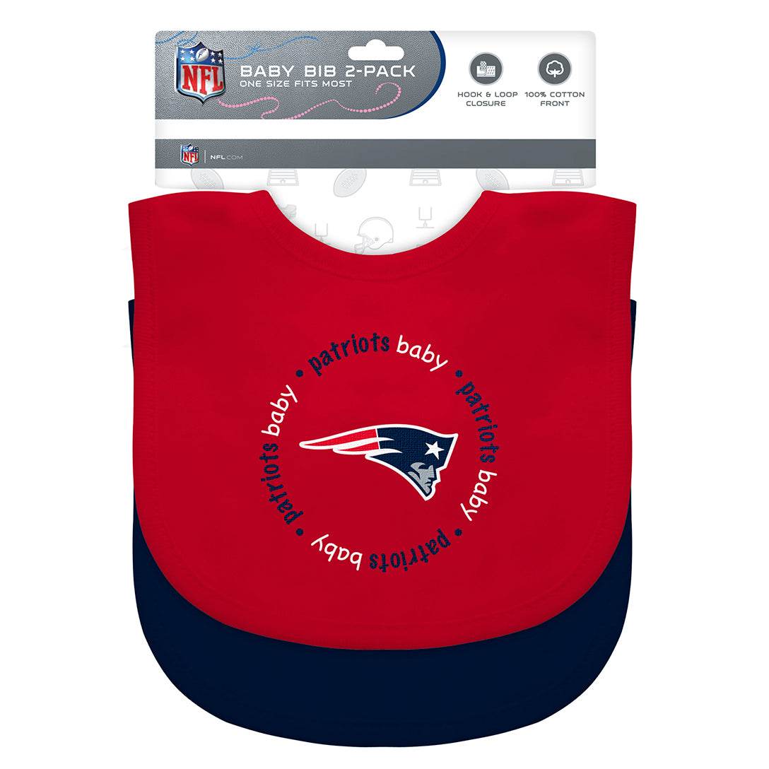 New England Patriots Baby Bibs 2 Pack Officially Licensed - ToylandEU