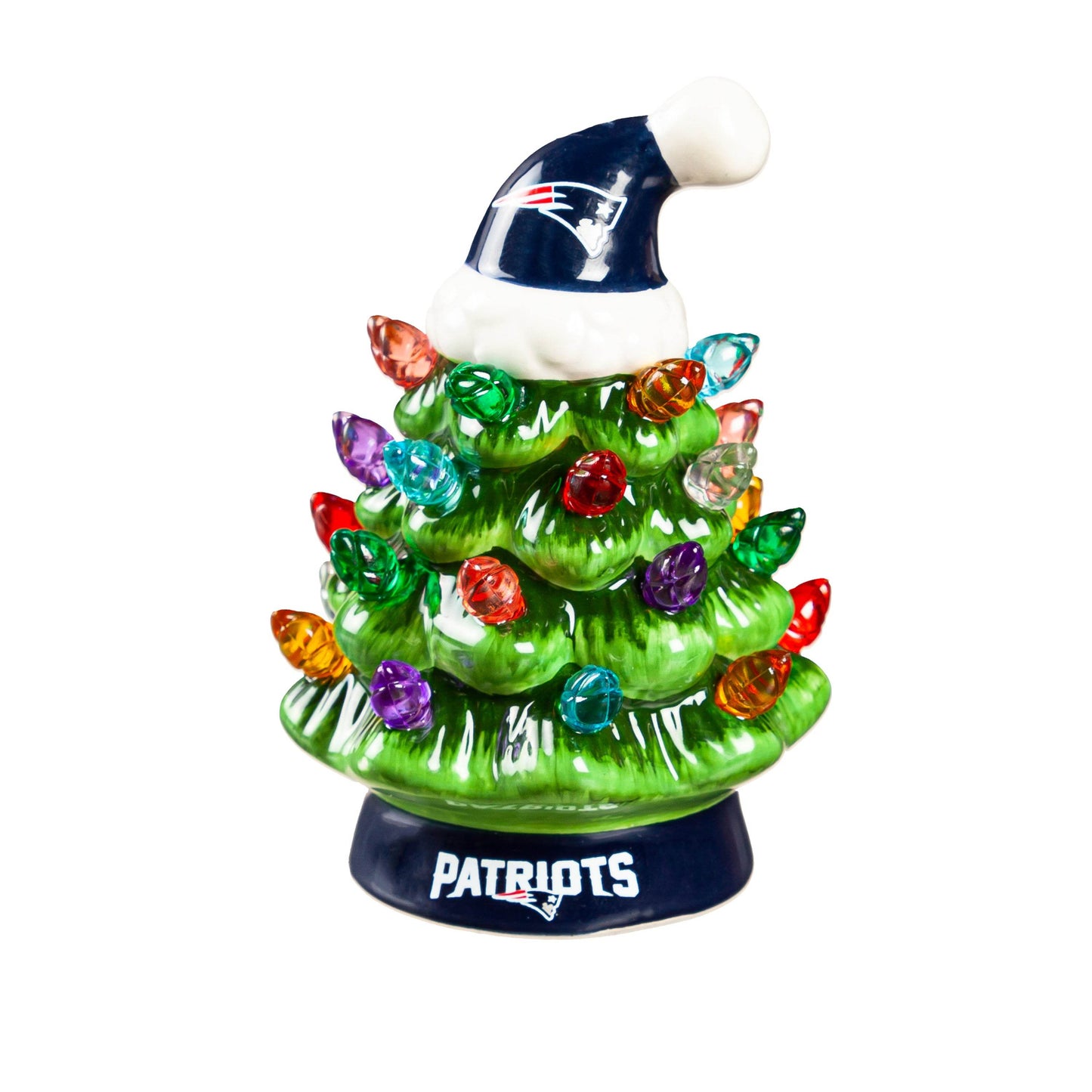 New England Patriots Christmas Tree 4 Inch Led Tabletop - ToylandEU