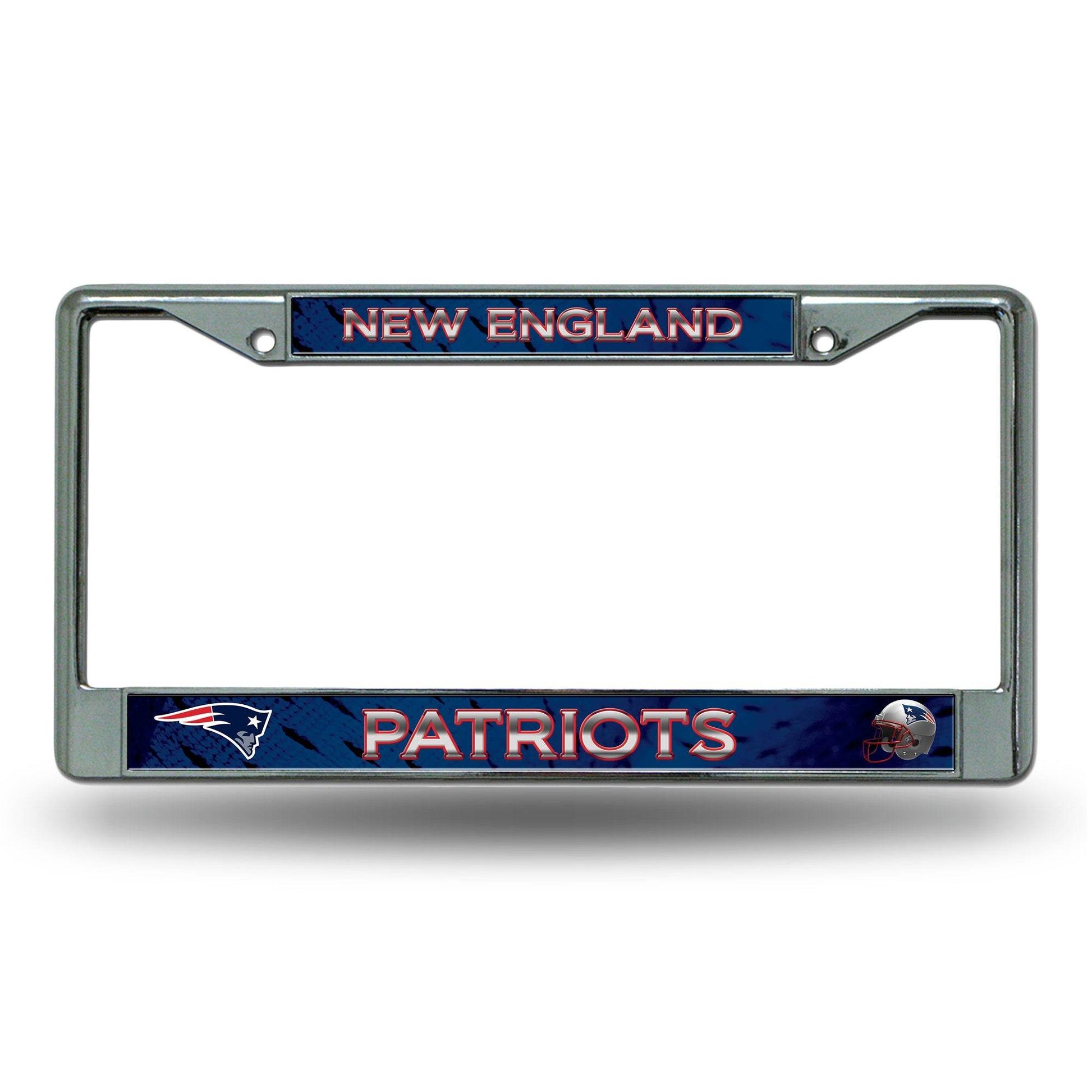 New England Patriots Chrome License Plate Frame Insert - ToylandEU
