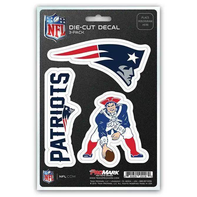  New England Patriots Die Cut Decal Trio Pack Premium Vinyl -  ToylandEU™