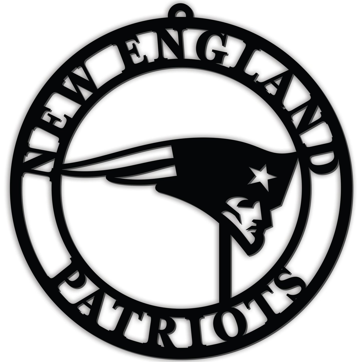 New England Patriots Door Hanger 16 Inch PVC Black Logo - ToylandEU
