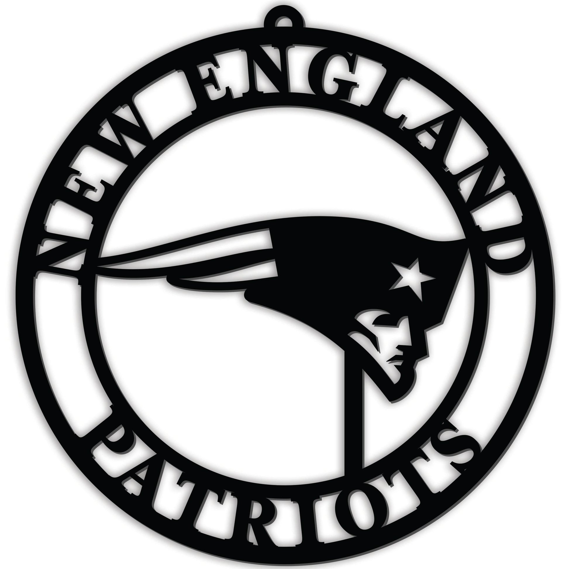 New England Patriots Door Hanger 16 Inch PVC Black Logo - ToylandEU