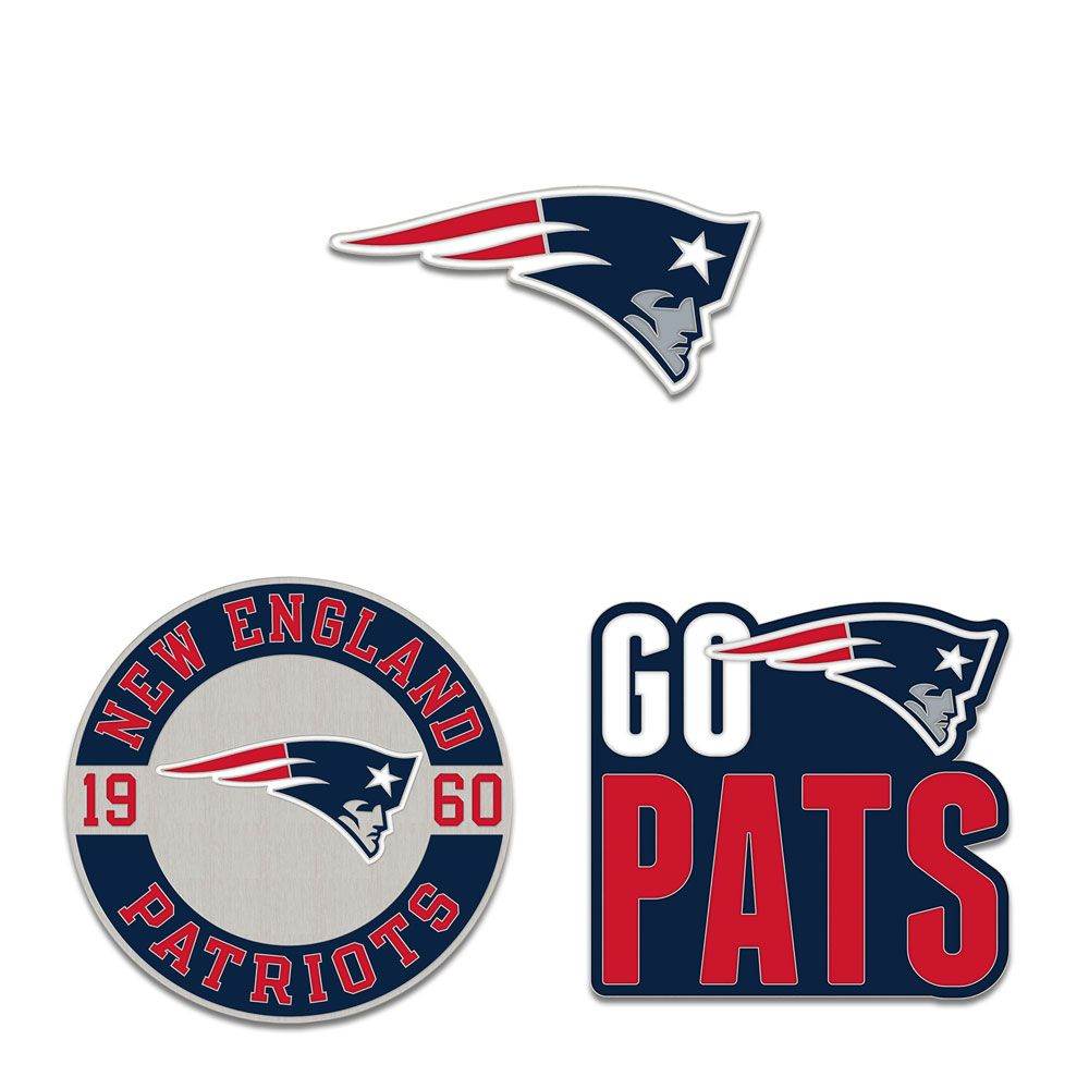 New England Patriots Enamel Pin Set 3 Piece Collectible - ToylandEU