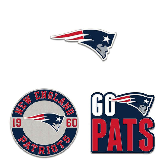 New England Patriots Enamel Pin Set 3 Piece Collectible - ToylandEU