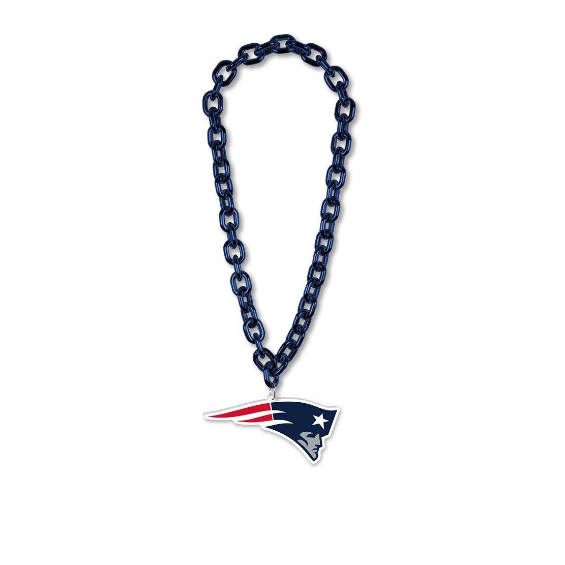 New England Patriots Foam Logo Necklace With 38 Inch Chain - ToylandEU