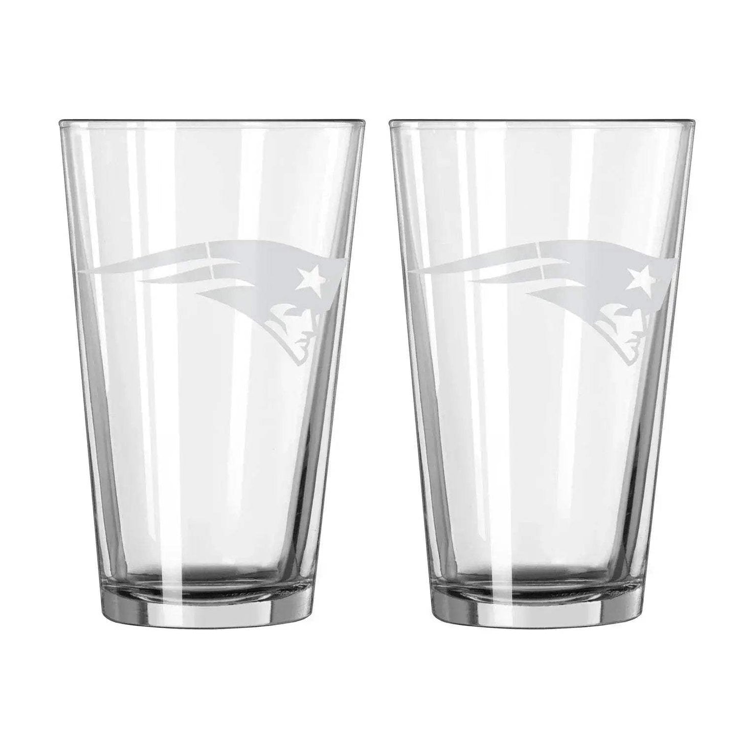  New England Patriots Glass Pint 16 oz Frost Design Set of 2 -  ToylandEU™