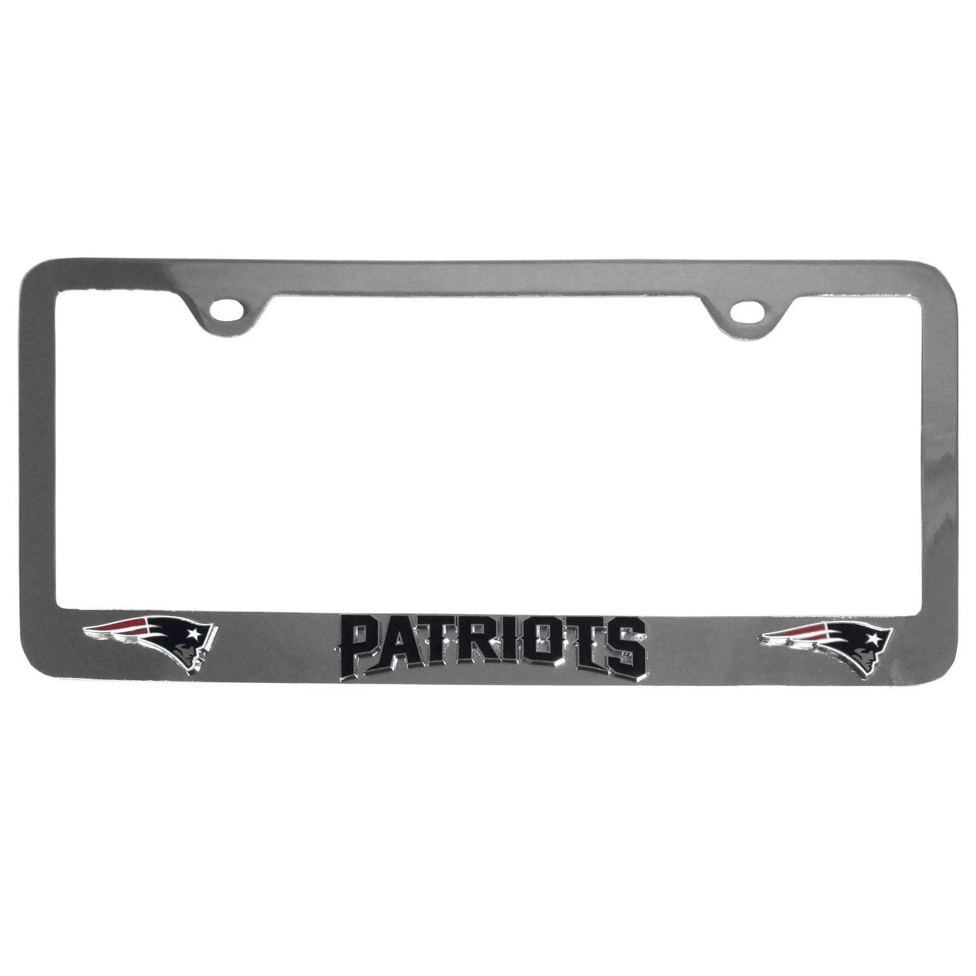  New England Patriots License Plate Frame Chrome Finish CO -  ToylandEU™